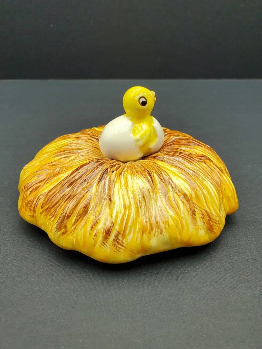 Sears Chicken Little Canister Hen on Nest Chicks Hatching Storage Jar
